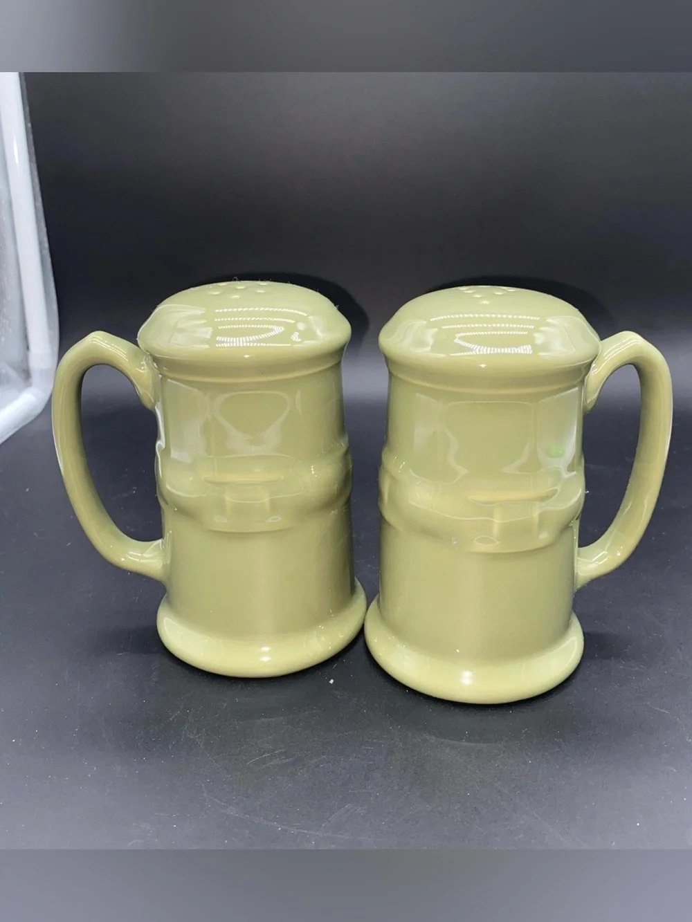 Sage Green Longaberger Salt And Pepper Shakers